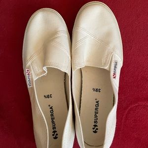 NWOT Superga 39.5 white Cotu slip on 2210 summer sneakers